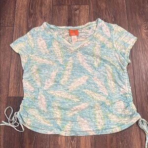 Women's Blue and Green Top